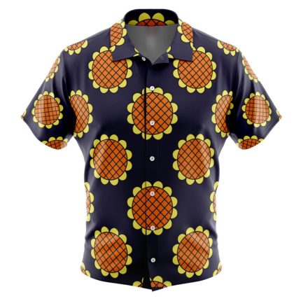 Monkey D. Luffy Dressrosa One Piece Button Up Hawaiian Shirt - Anime ...