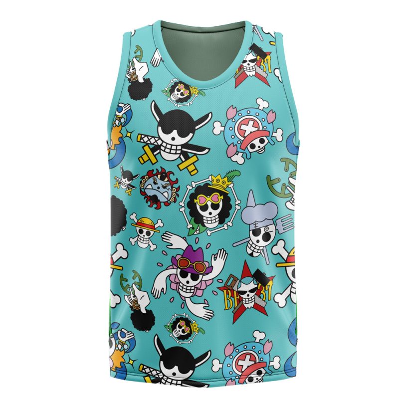 Strawhats Jolly Roger One Piece Basketball Jersey - Anime Bad Ape