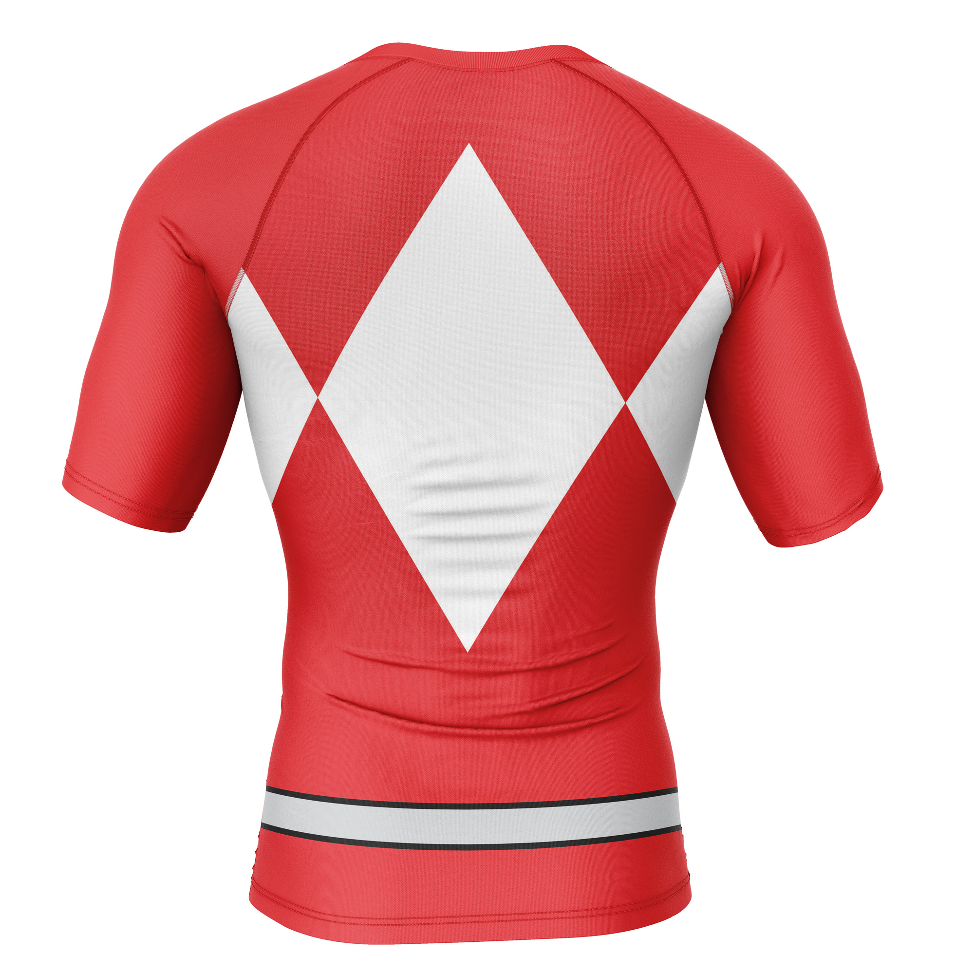White Ranger Mighty Morphin Power Rangers Short Sleeve Rash Guard ...