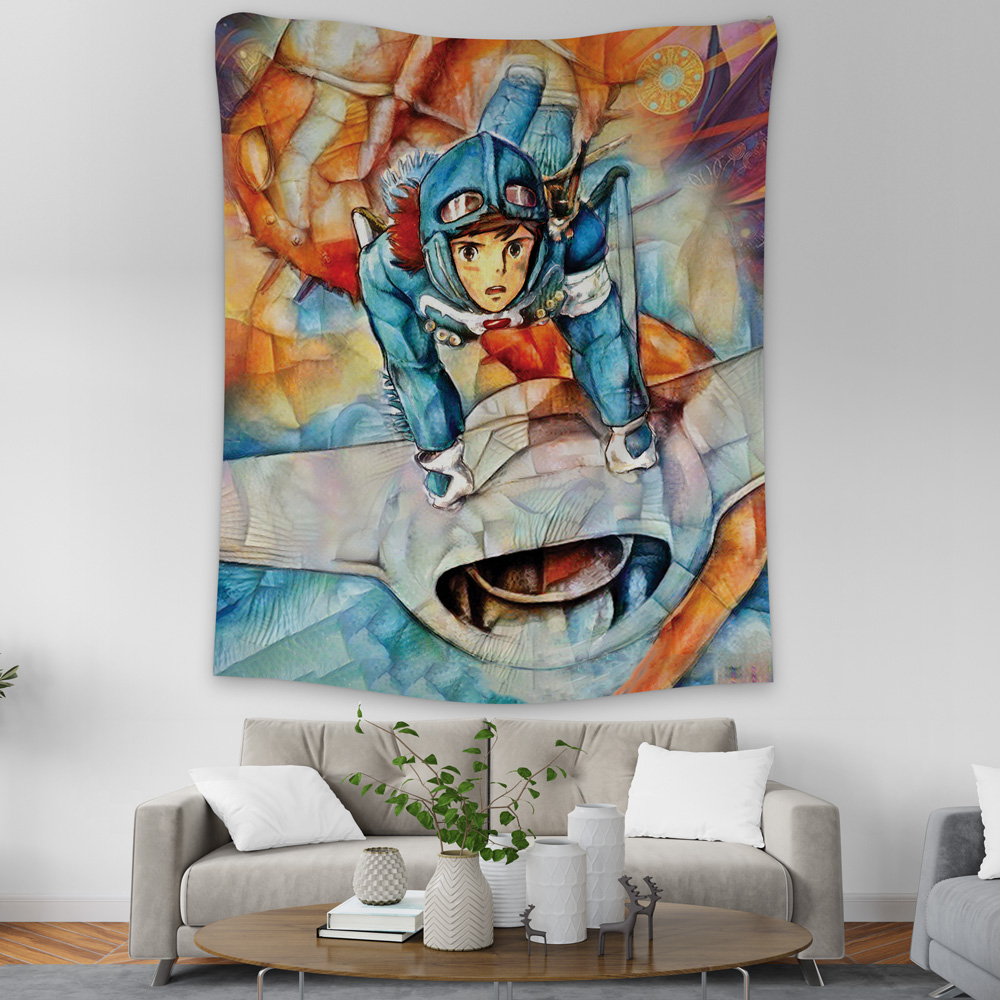 Nausicaa of the Valley of the Wind Studio Ghibli Tapestry - AnimeBape