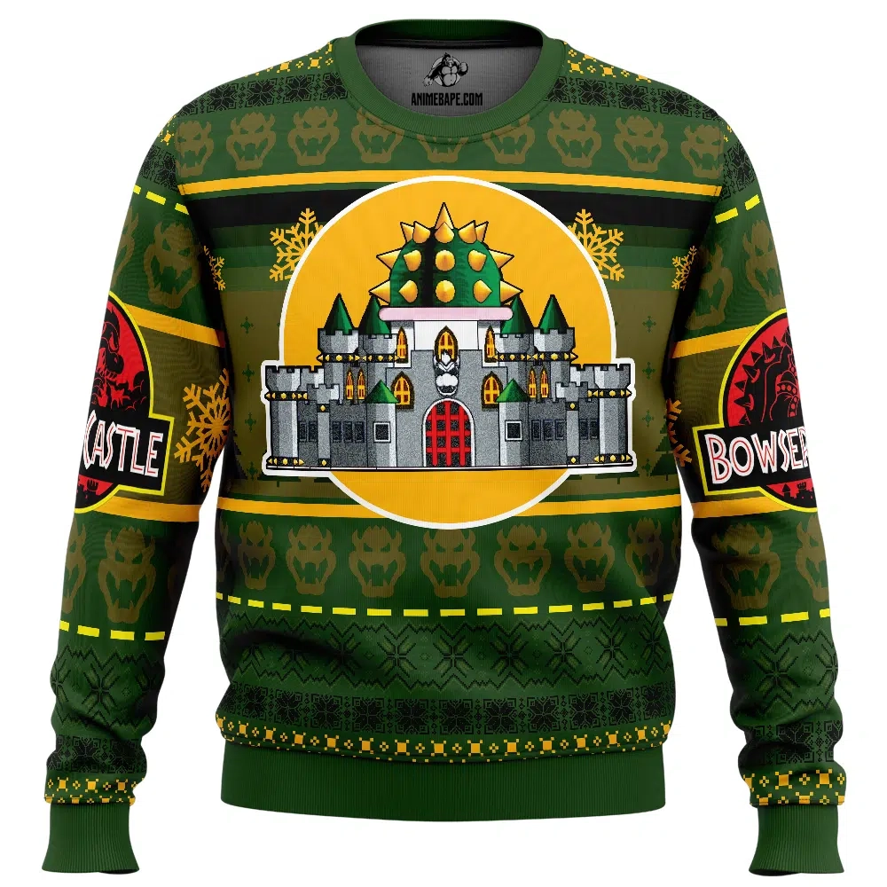 Bowser Castle Super Mario Bros Ugly Christmas Sweater