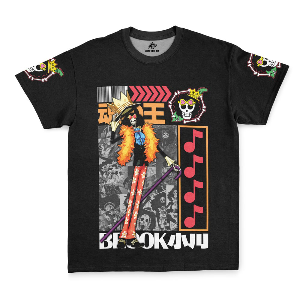 Brook One Piece Streetwear T-Shirt - AnimeBape