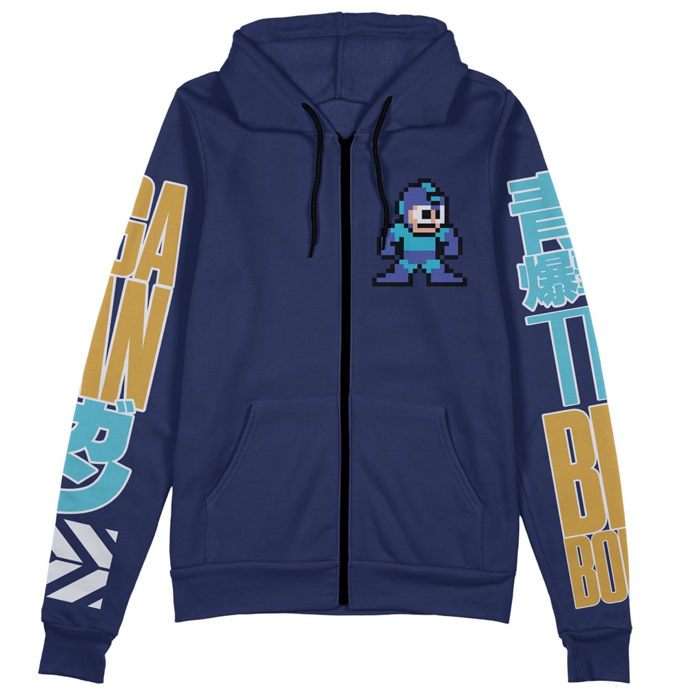 Rock Man Mega Man Streetwear Zip Hoodie Jacket - AnimeBape