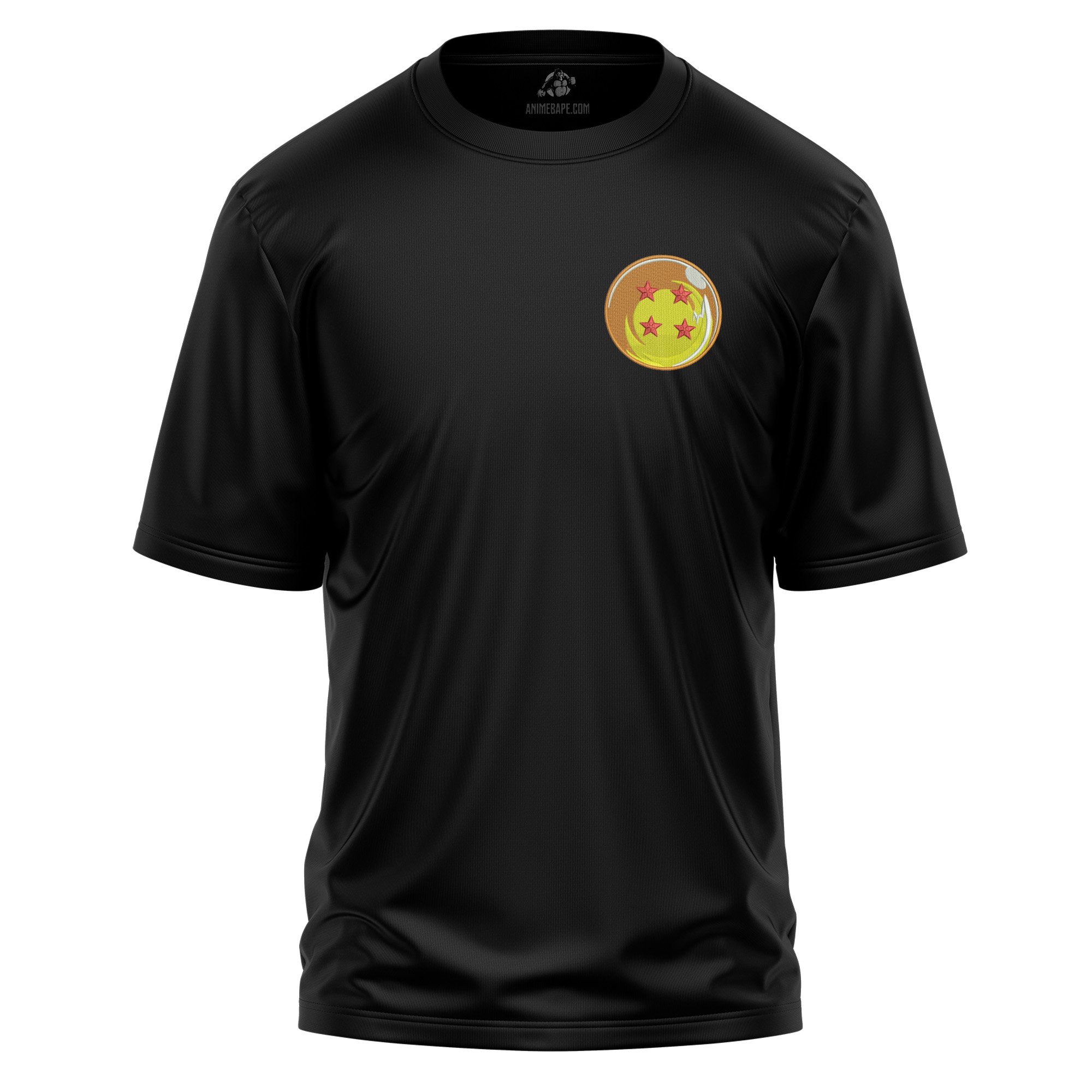 4 Stars Dragon Ball Logo Style Embroidered T Shirt