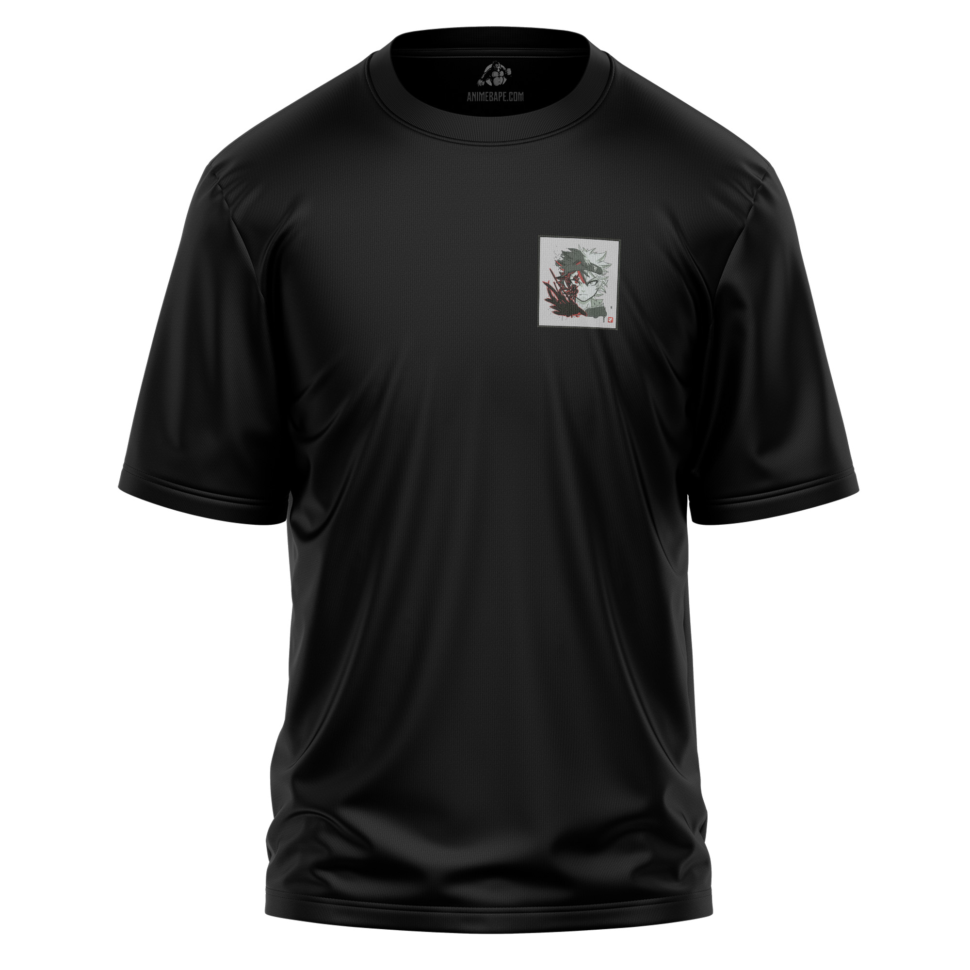 Black Asta Portrait Black Clover Embroidered T Shirt