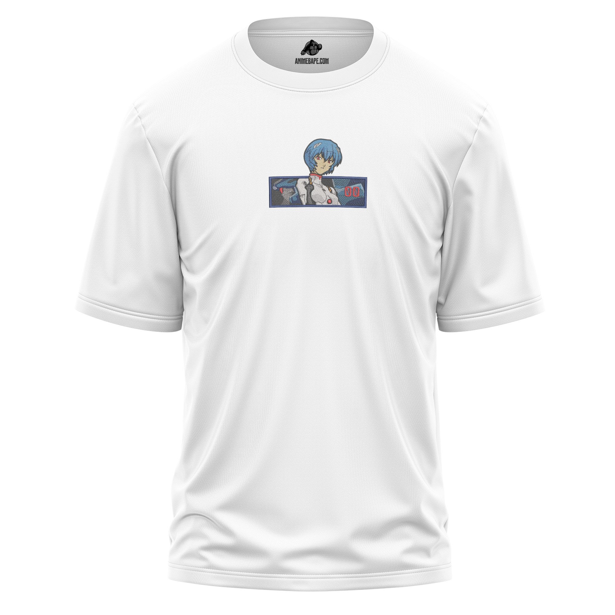 Rei Ayanami Neon Genesis Evangelion Embroidered T Shirt