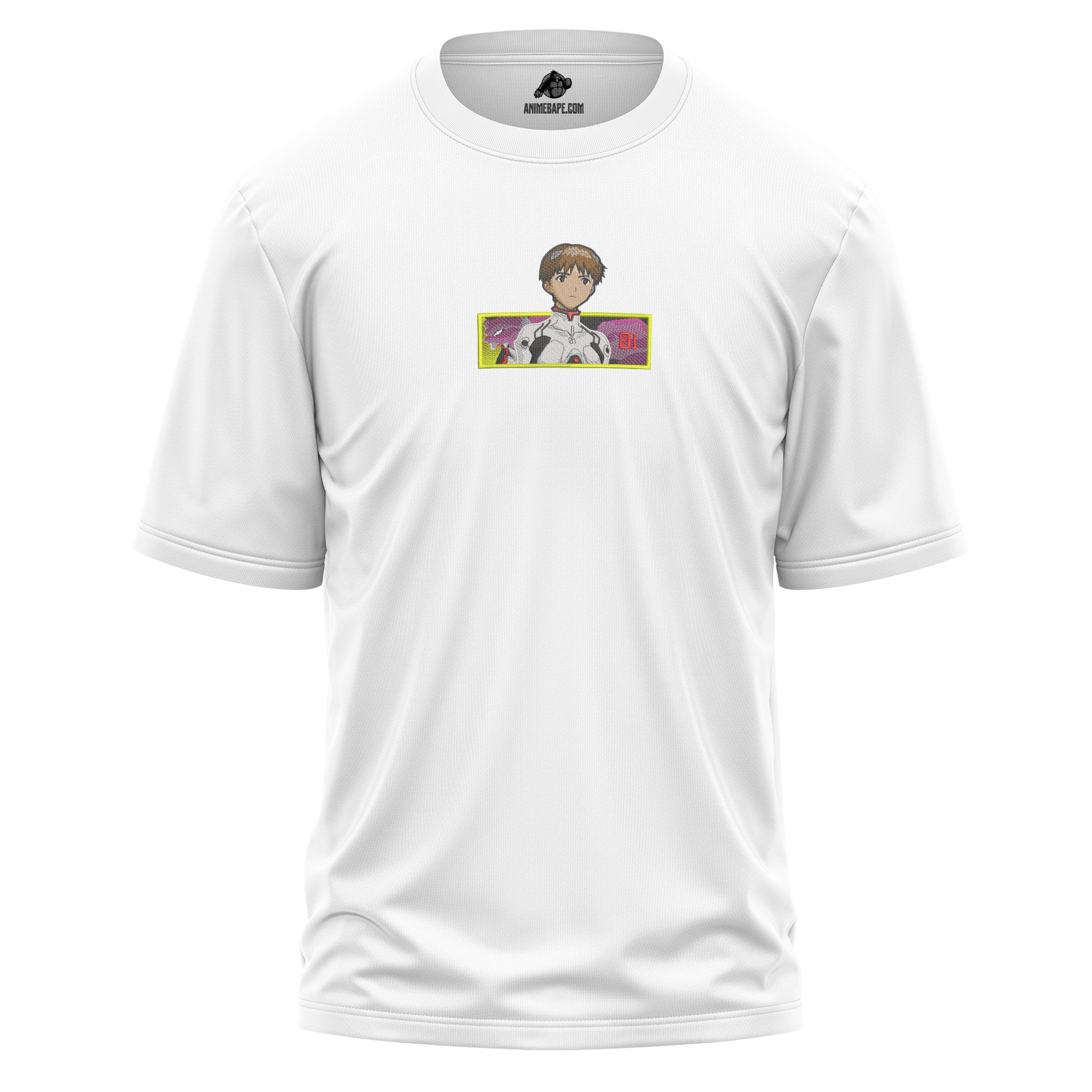 Shinji Ikari Neon Genesis Evangelion Embroidered T Shirt