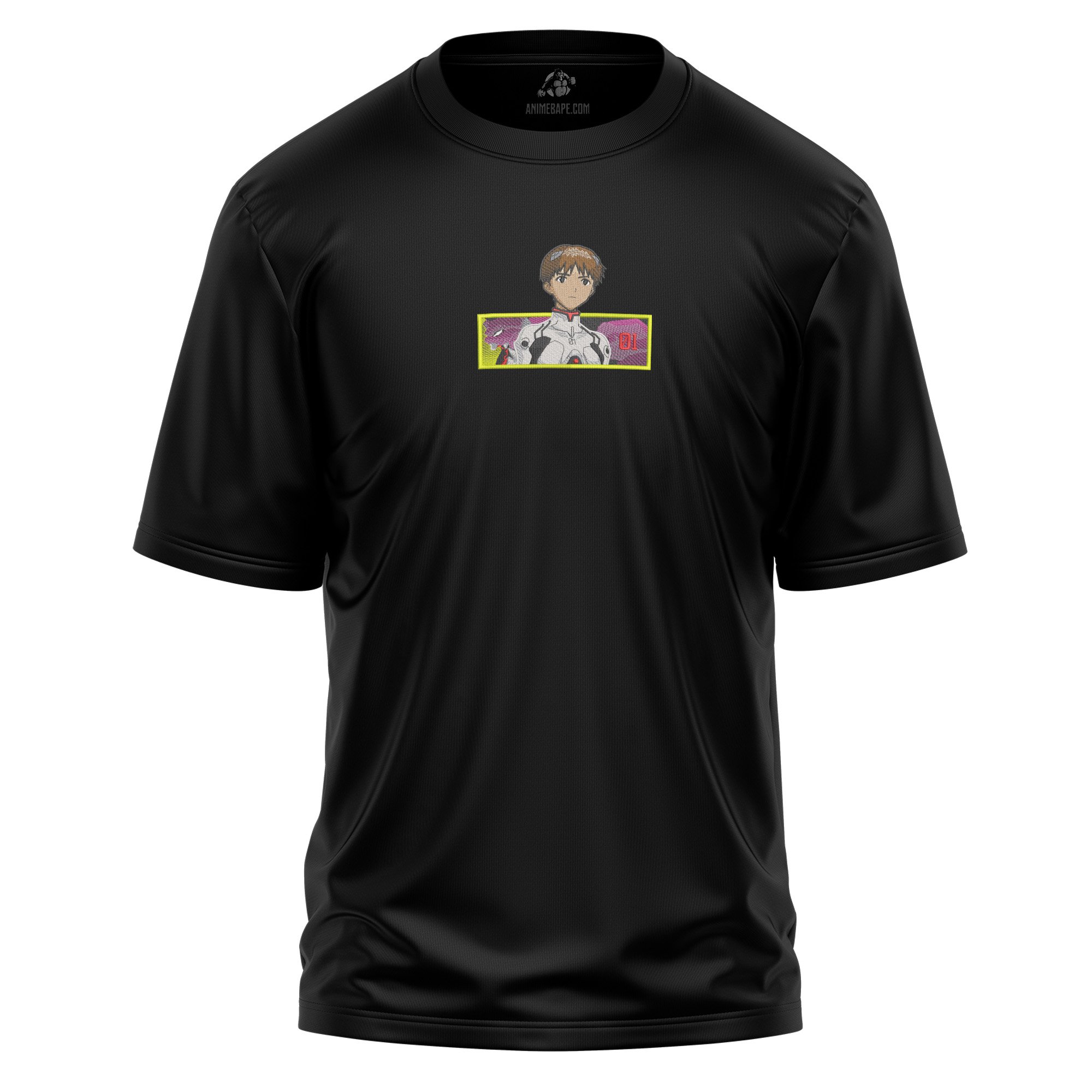 Shinji Ikari Neon Genesis Evangelion Embroidered T Shirt