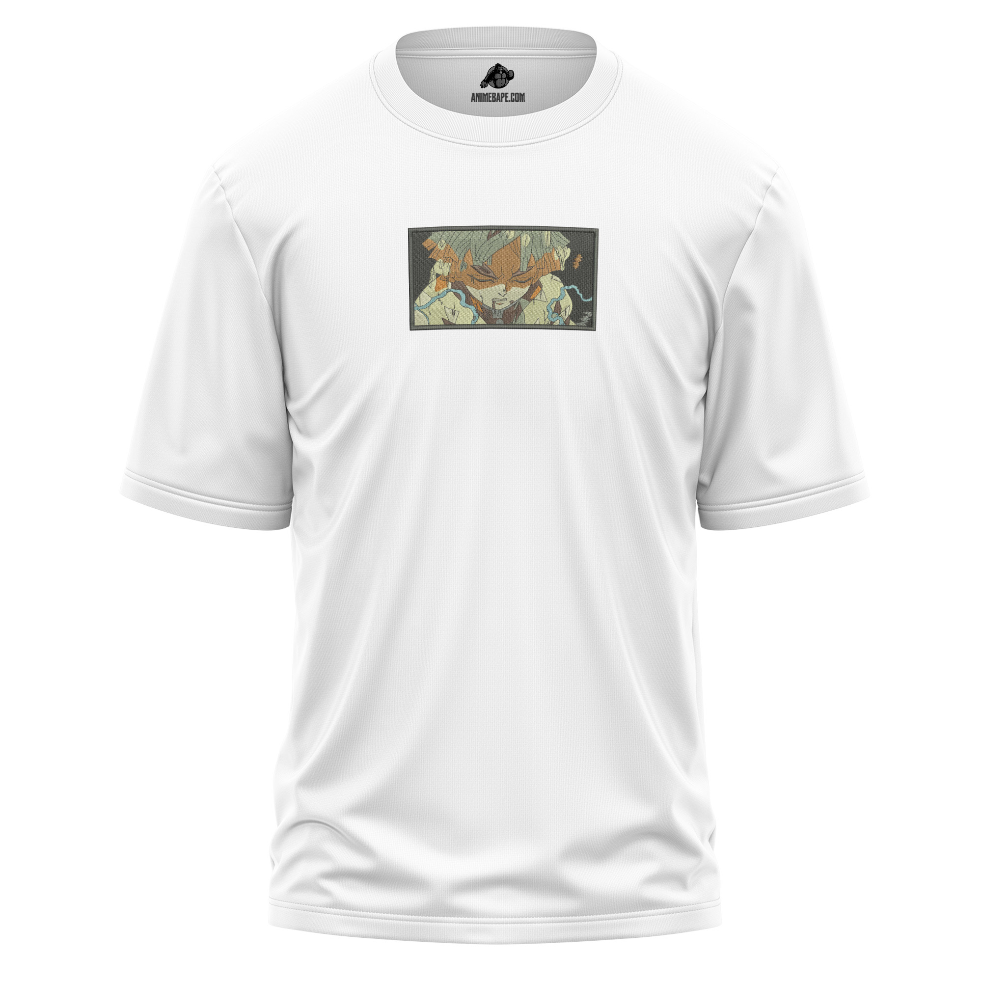 Zenitsu Thunder Breathing Ready V2 Demon Slayer Embroidered T Shirt