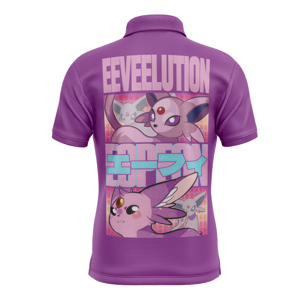 Espeon Pokemon Polo Golf Shirt