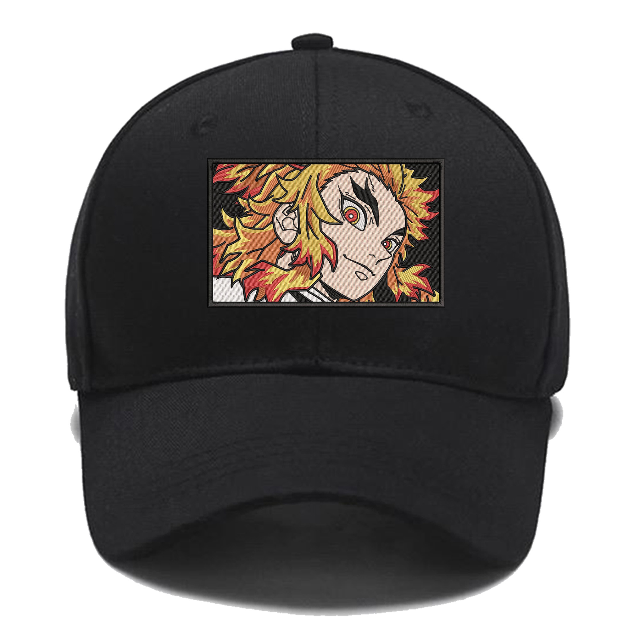 Kyojuro Rengoku Portrait Demon Slayer Embroidered Baseball Cap - AnimeBape