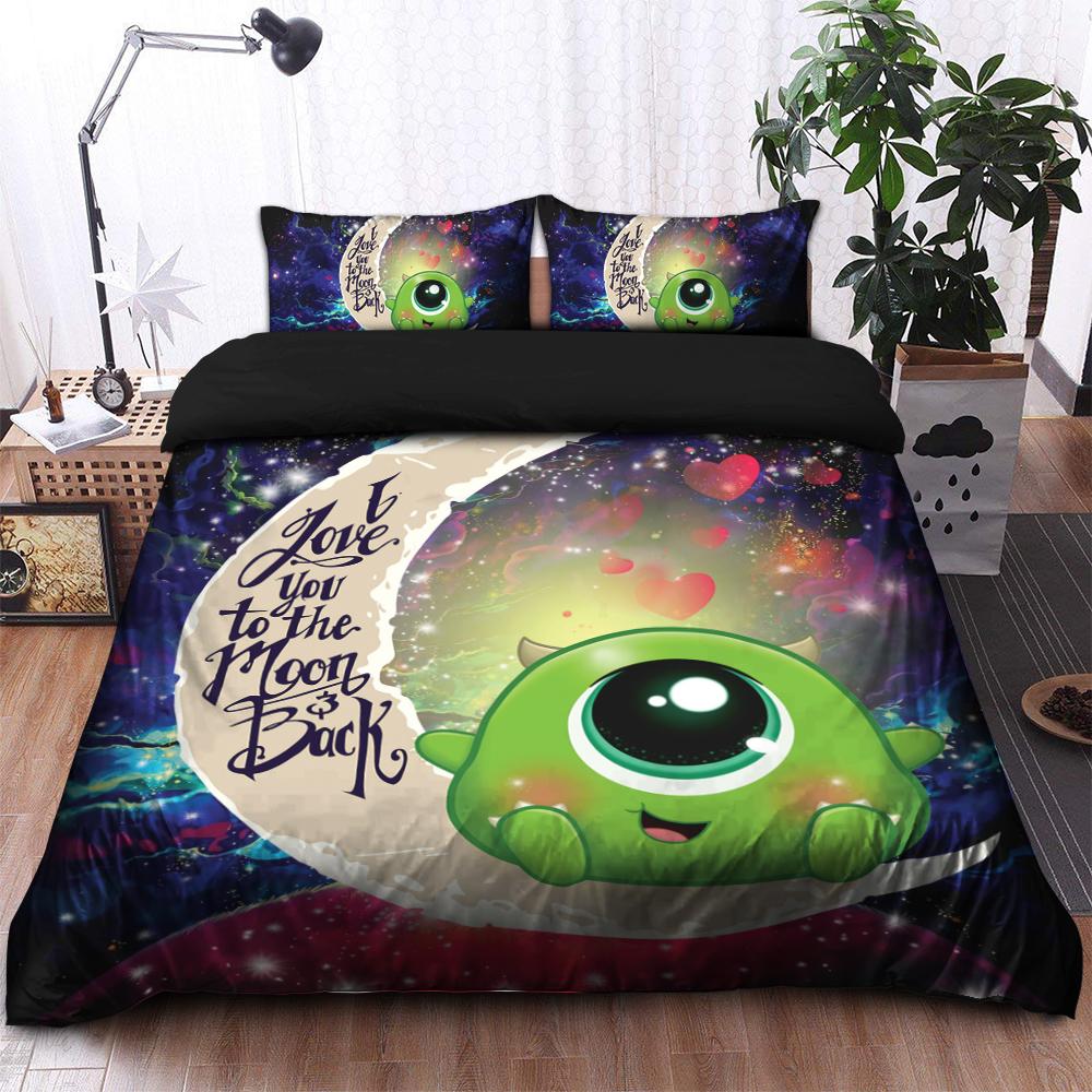 Mike Monster Inc Galaxy Bedding Set with Duvet Cover & 2 Pillowcases -  AnimeBape
