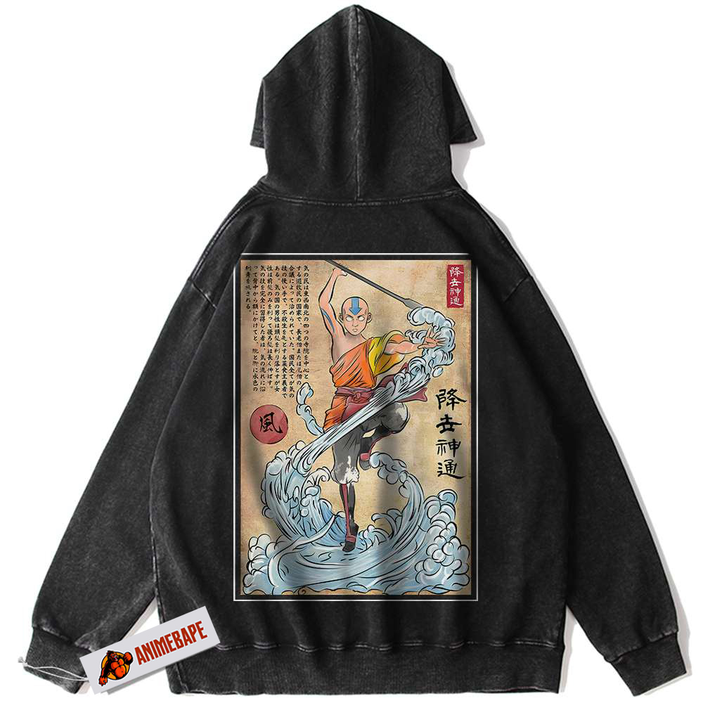 Aang Avatar the Last Airbender Vintage Hoodie for Fans - AnimeBape