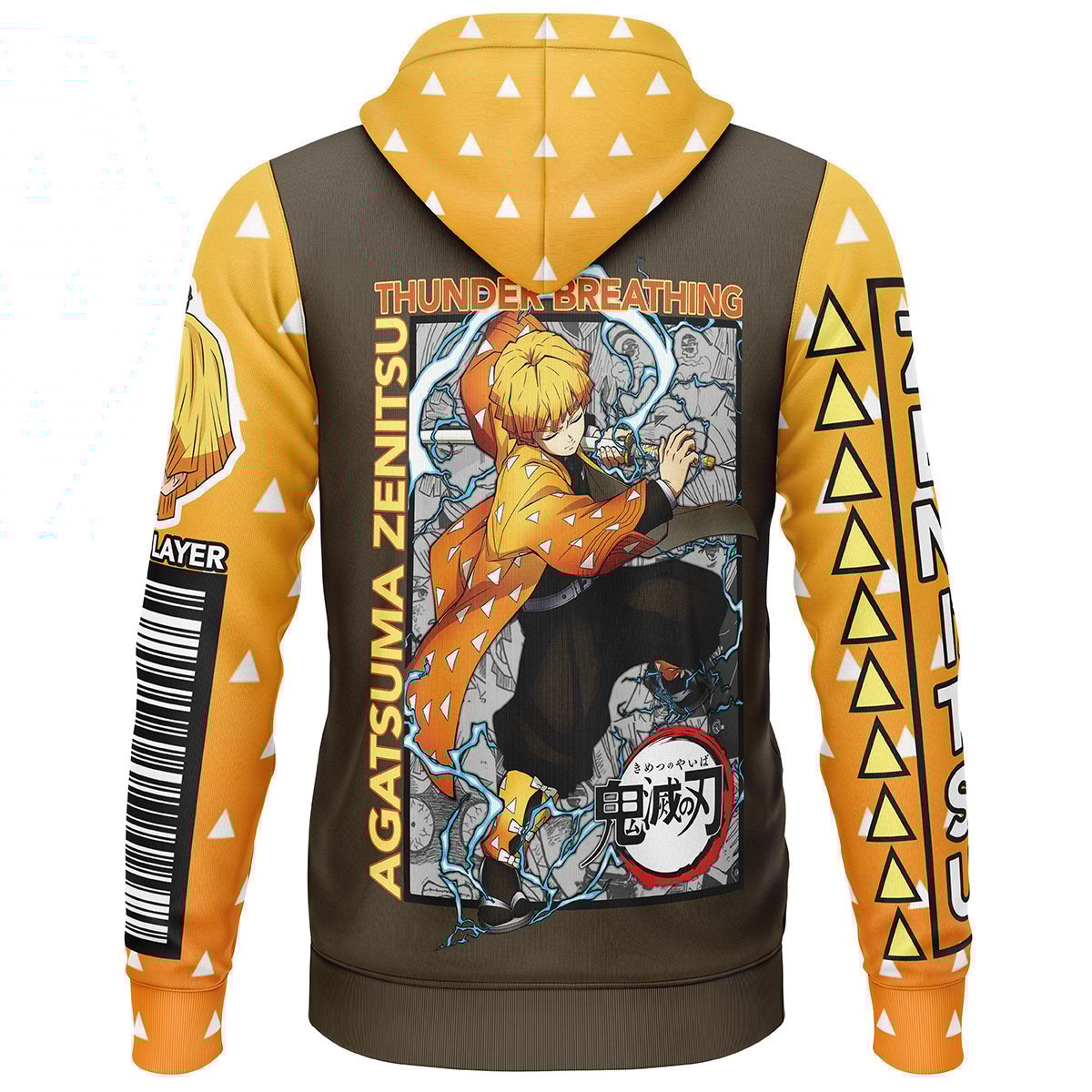 Agatsuma Zenitsu Demon Slayer Streetwear Lightweight Hoodie