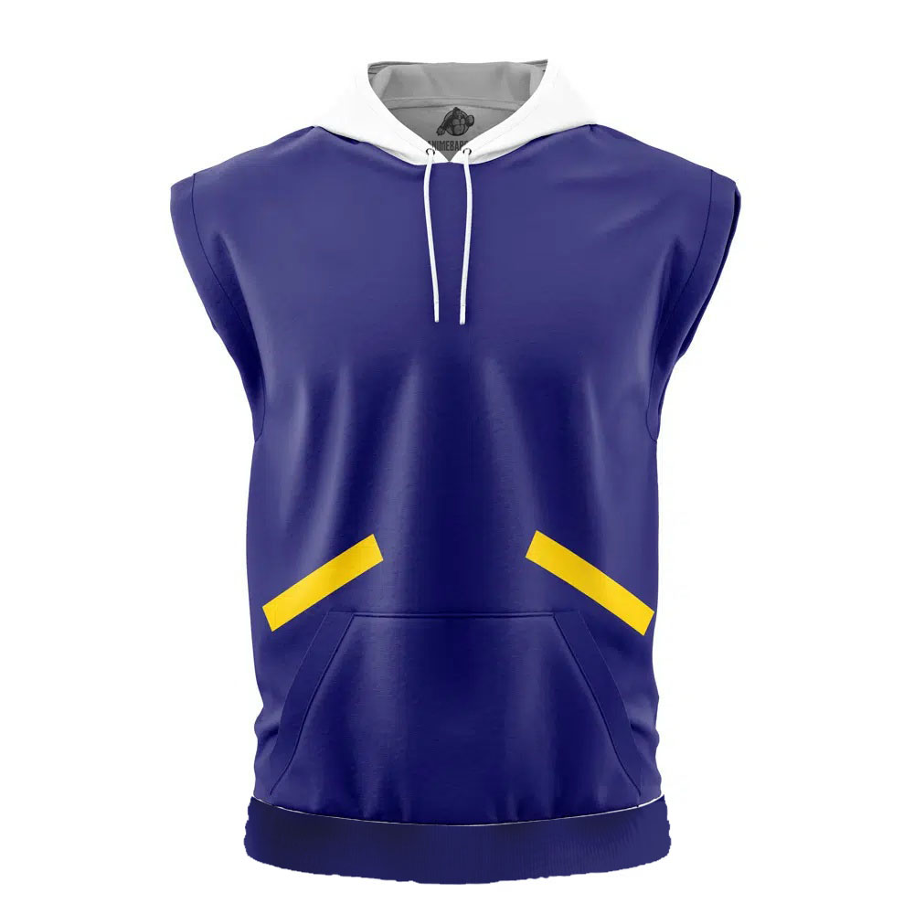 Ash Ketchum Pokemon Cut Off Sleeveless Workout Hoodie