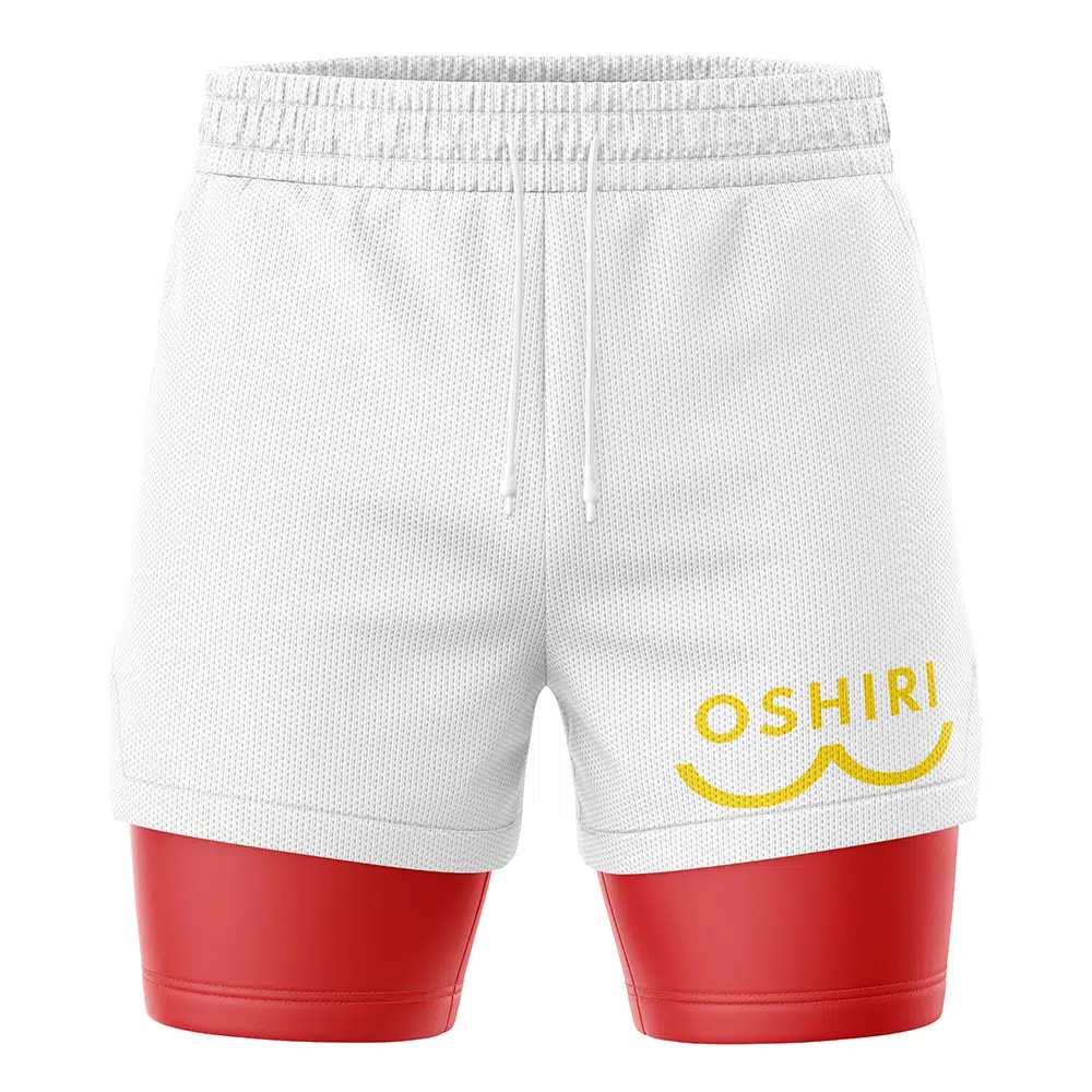 Oshiri V2 One Punch Man Compression Workout Training Shorts (2-in-1)