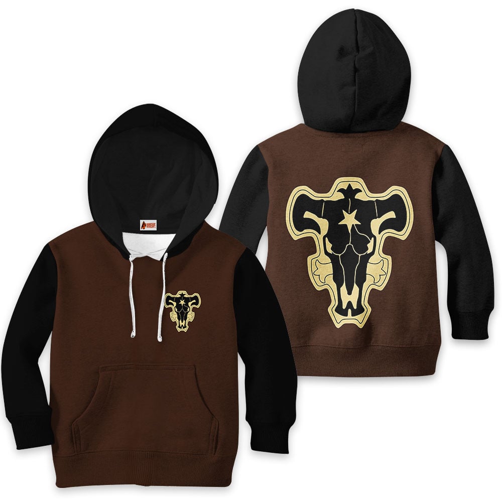 Kids Hoodie Black Bull Black Clover
