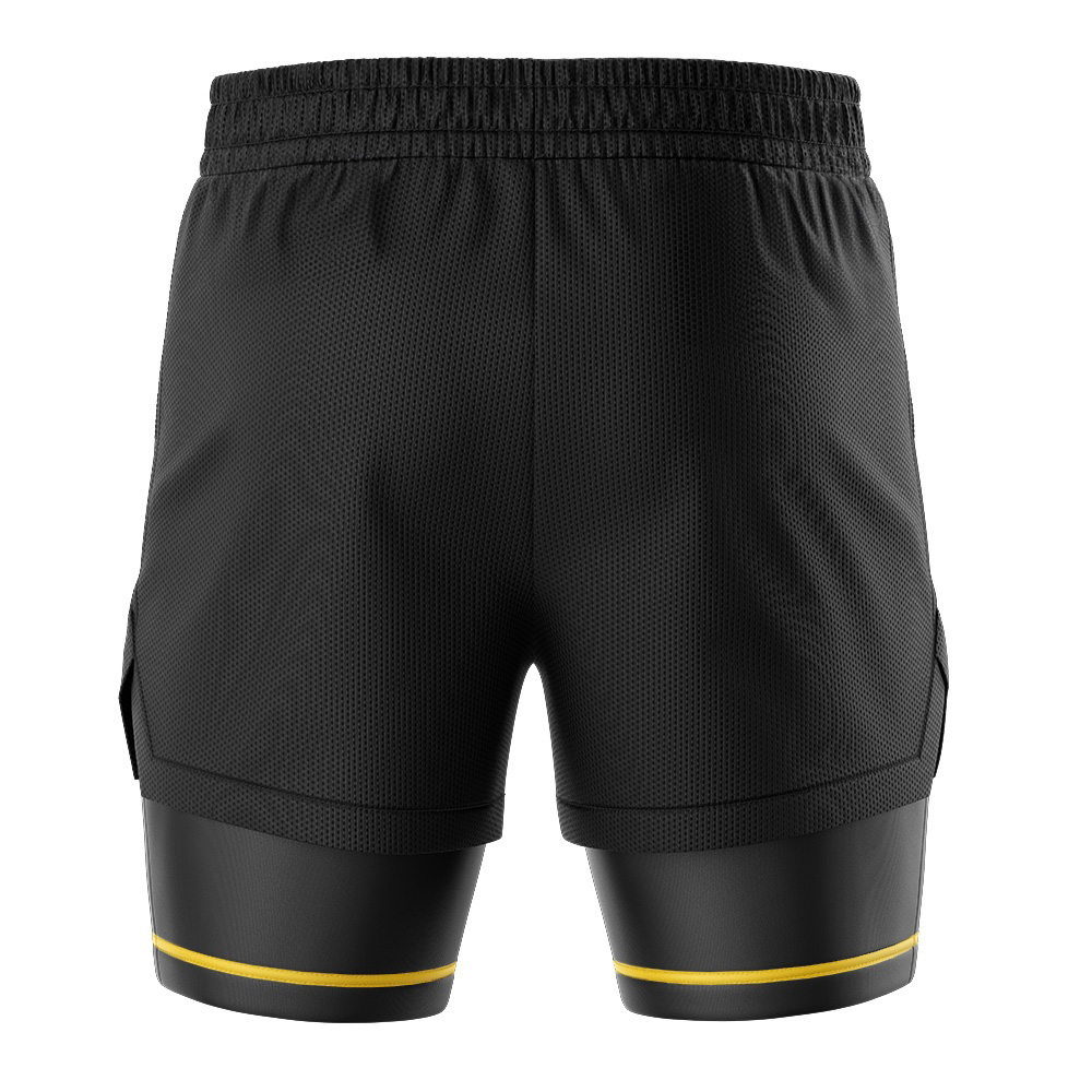 Black Panther Marvel Comics Compression Workout Training Shorts (2-in-1)