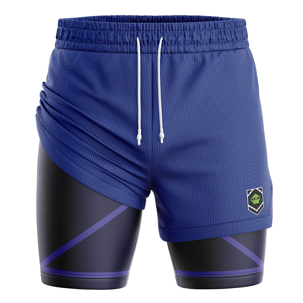 Blue Lock Compression Workout Training Shorts (2-in-1)