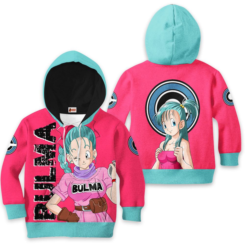 Kids Hoodie Bulma Anime Dragon Ball Z