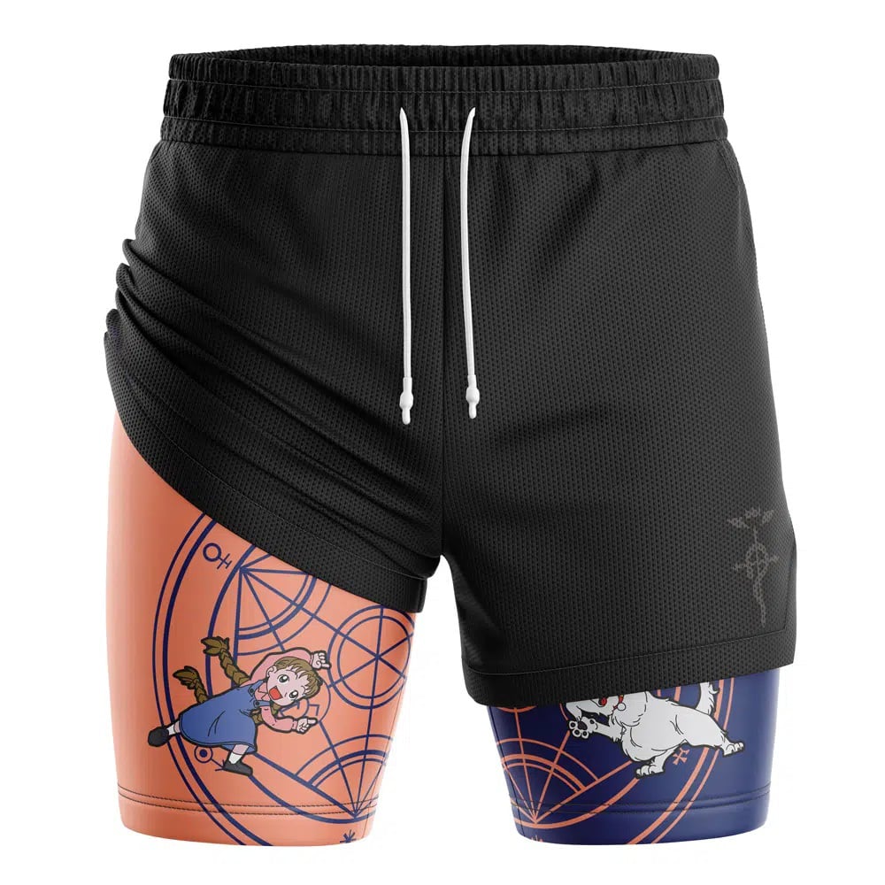 Chimera Nina V2 Fullmetal Alchemist Compression Workout Training Shorts (2-in-1)