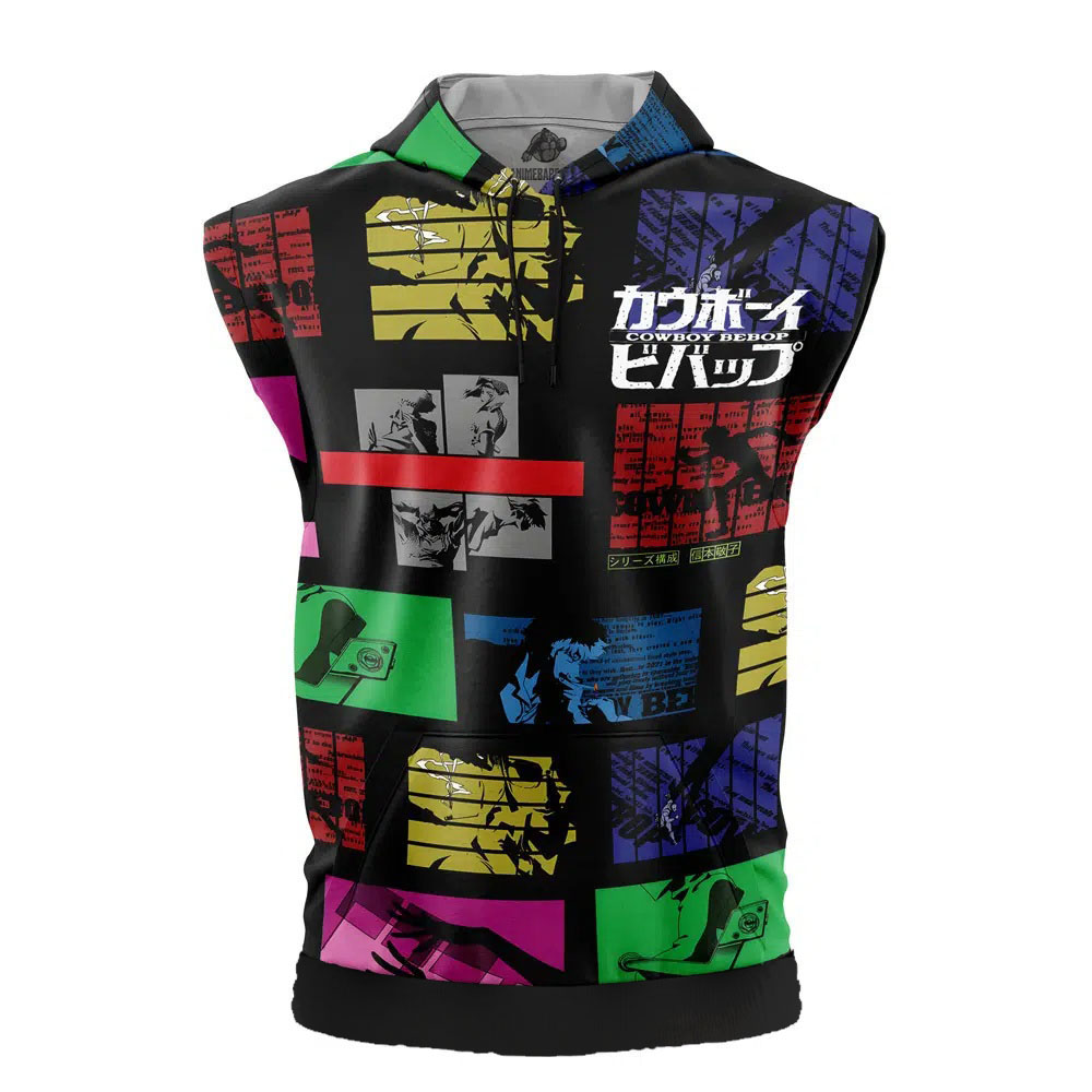 Cowboy Bebop Cut Off Sleeveless Workout Hoodie