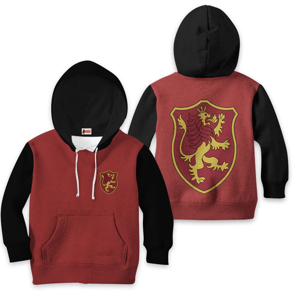 Kids Hoodie Crimson Lion Black Clover