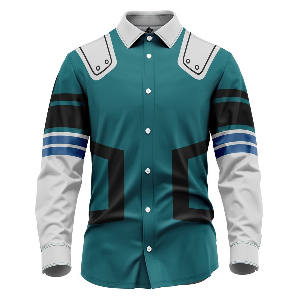 Deku My Hero Academia Long Sleeve Button Up Shirt