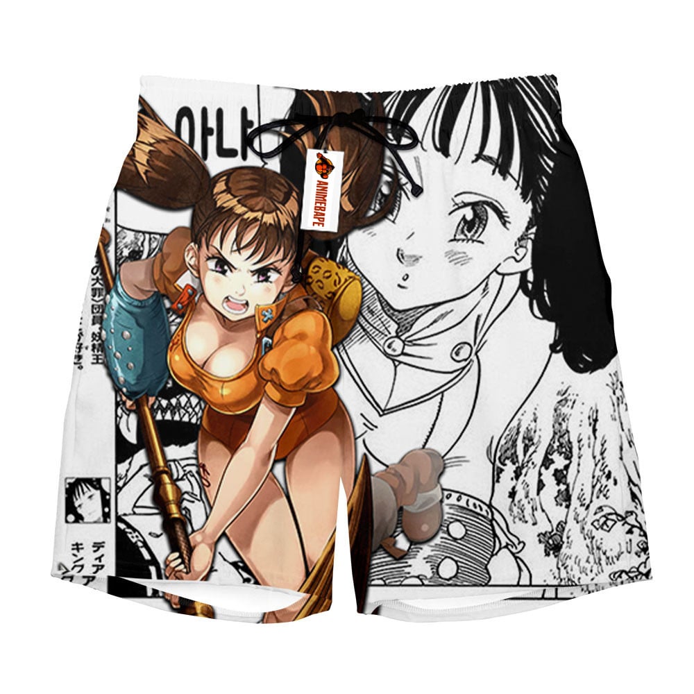 Diane Board Shorts Custom Manga Mixed Style 1503 The Seven Deadly Sins