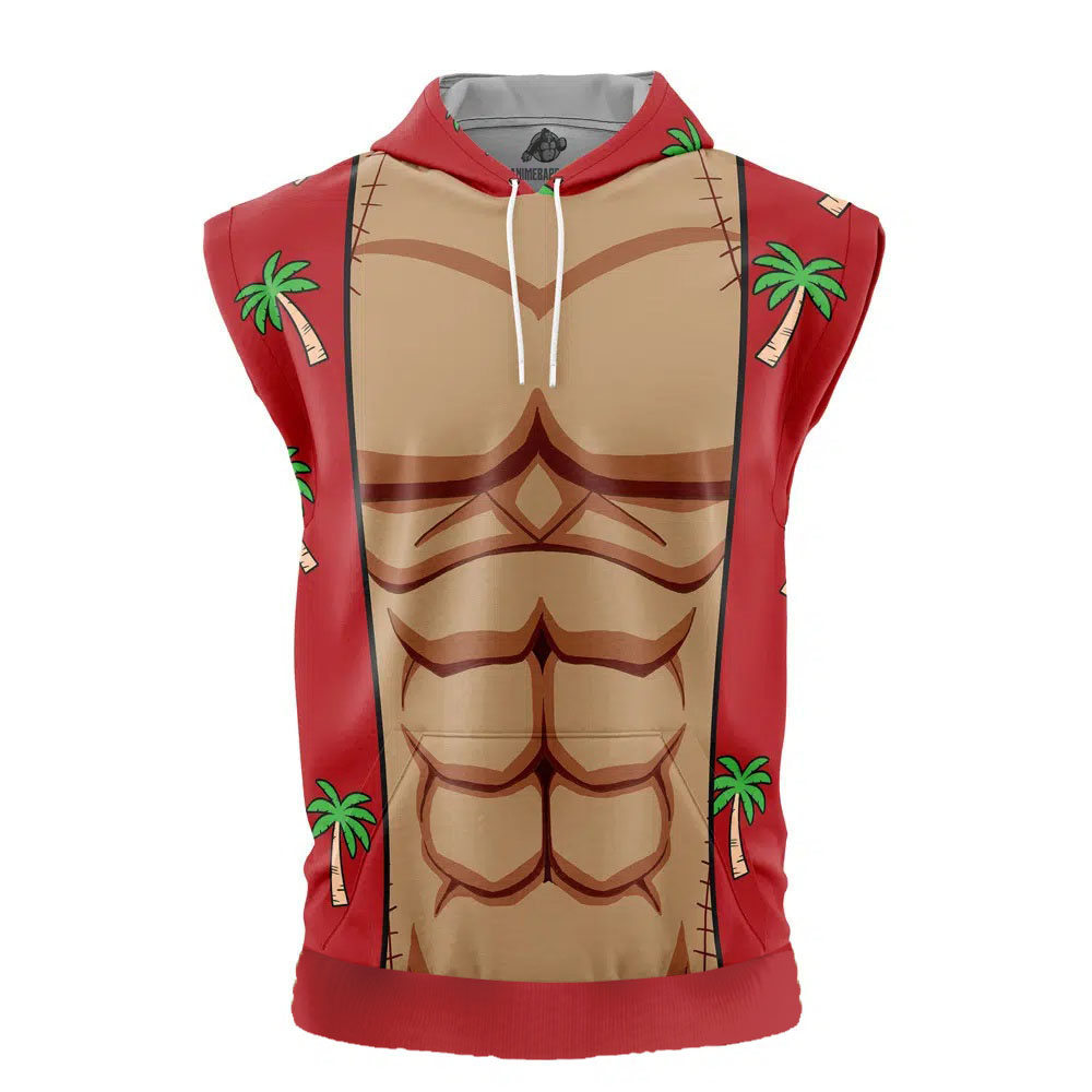 Franky One Piece Cut Off Sleeveless Workout Hoodie