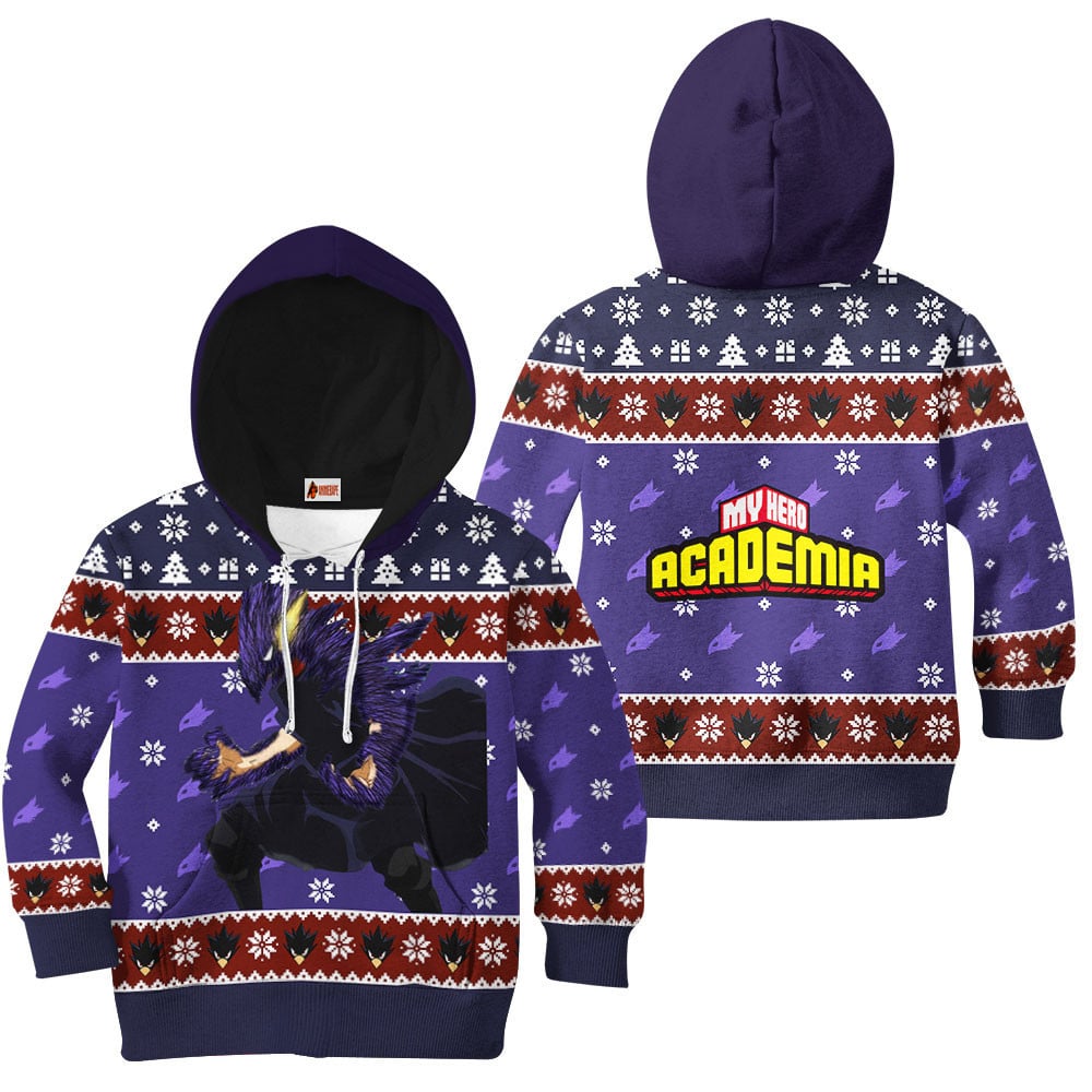 Kids Hoodie Fumikage Tokoyami Ugly Christmas My Hero Academia