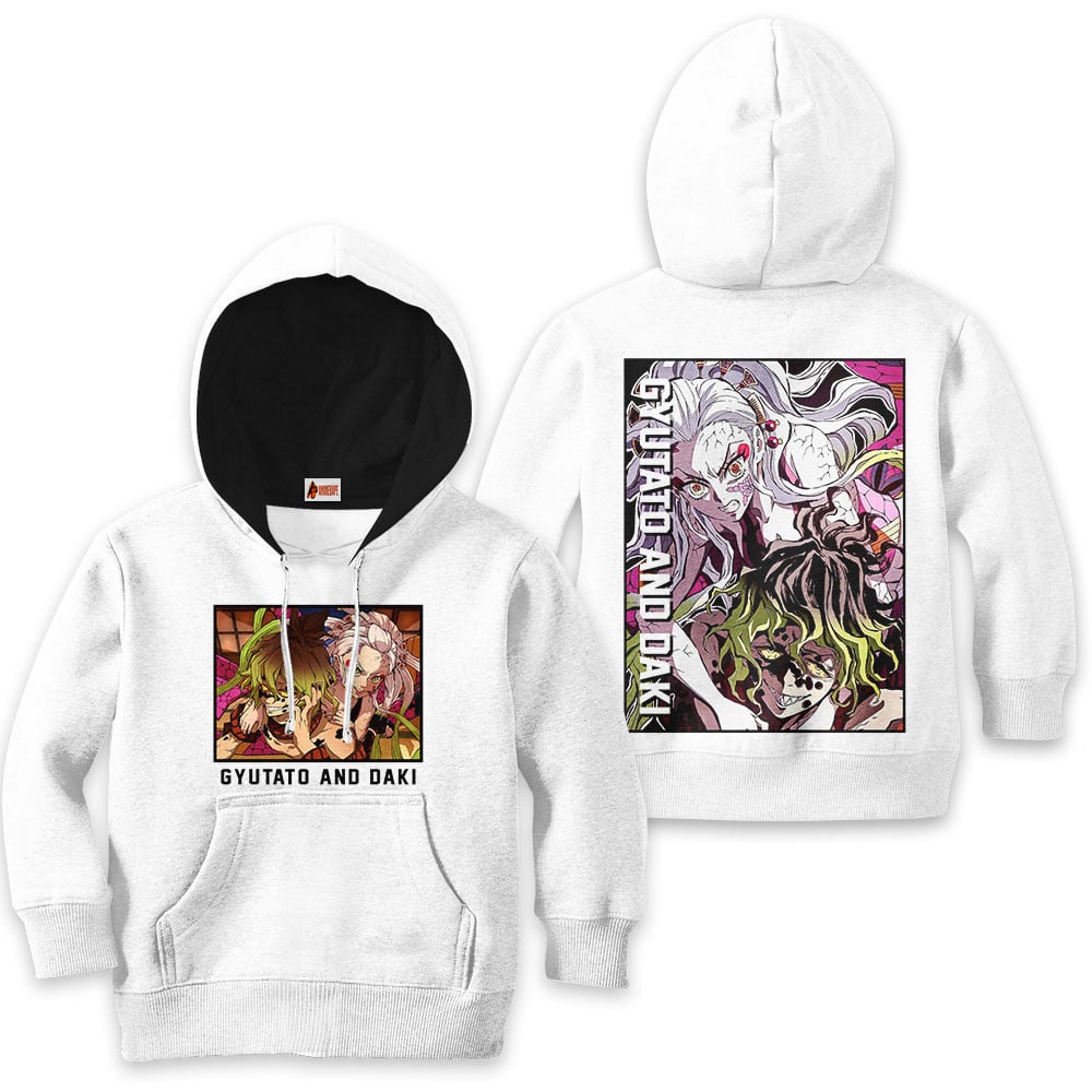 Kids Hoodie Gyutato and Daki Demon Slayer Kimetsu No Yaiba