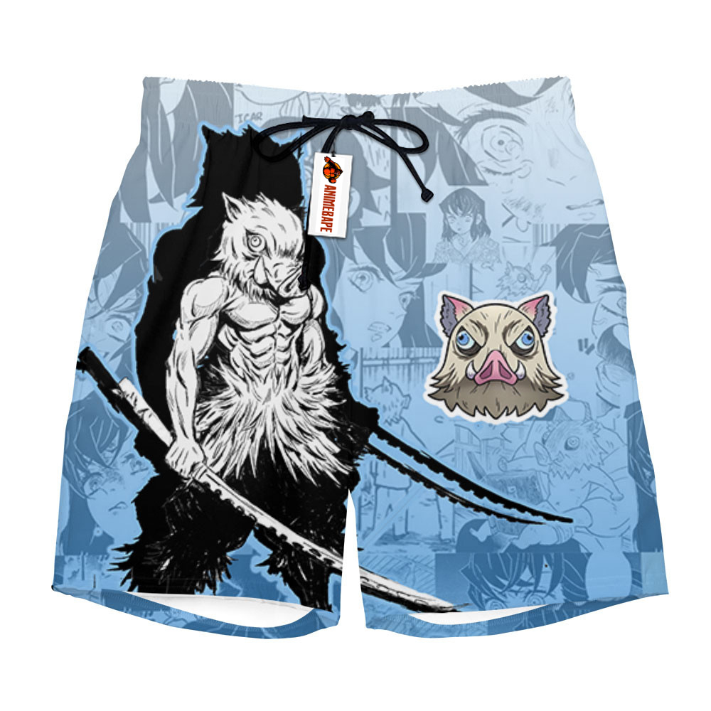 Inosuke Board Shorts Pants Manga Style Demon Slayer