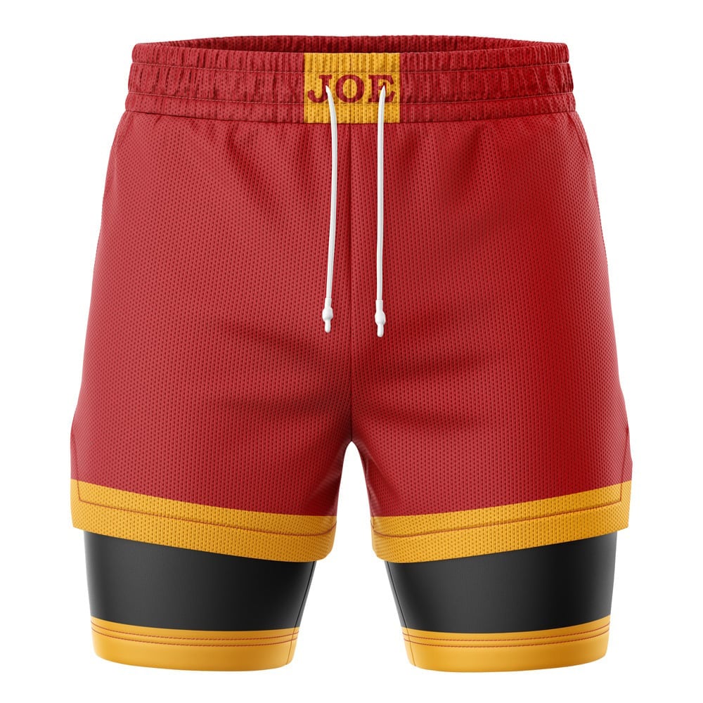 Joe Higashi Fatal Fury Compression Workout Training Shorts (2-in-1)