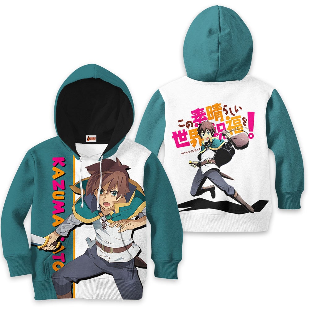 Kids Hoodie Kazuma Satou Konosuba God s Blessing on This Wonderful World