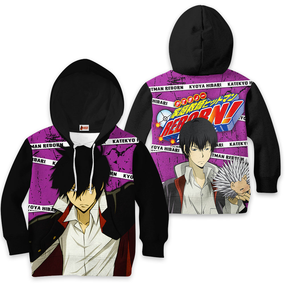 Kids Hoodie Kyoya Hibari Katekyo Hitman Reborn Clothes 20 Katekyo Hitman Reborn