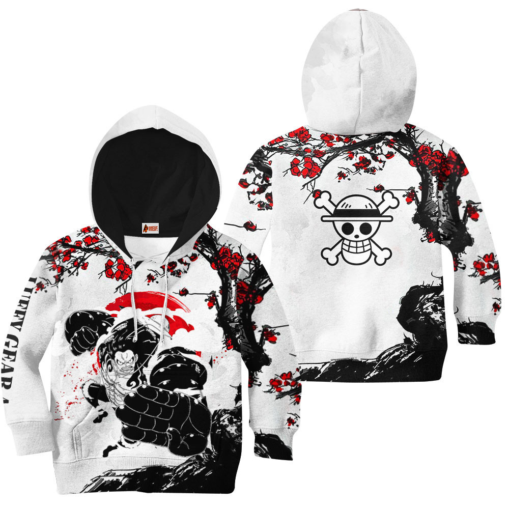 Kids Hoodie Luffy Gear 4 Japan Style One Piece
