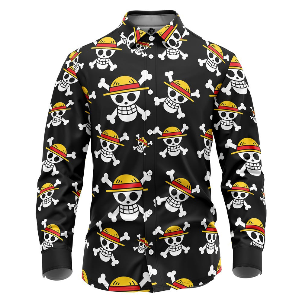 Luffy One Piece Long Sleeve Button Up Shirt