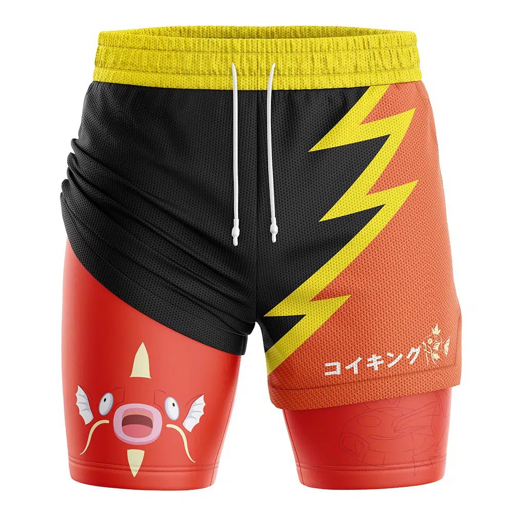 Magikarp Pokemon Compression Workout Training Shorts (2-in-1)