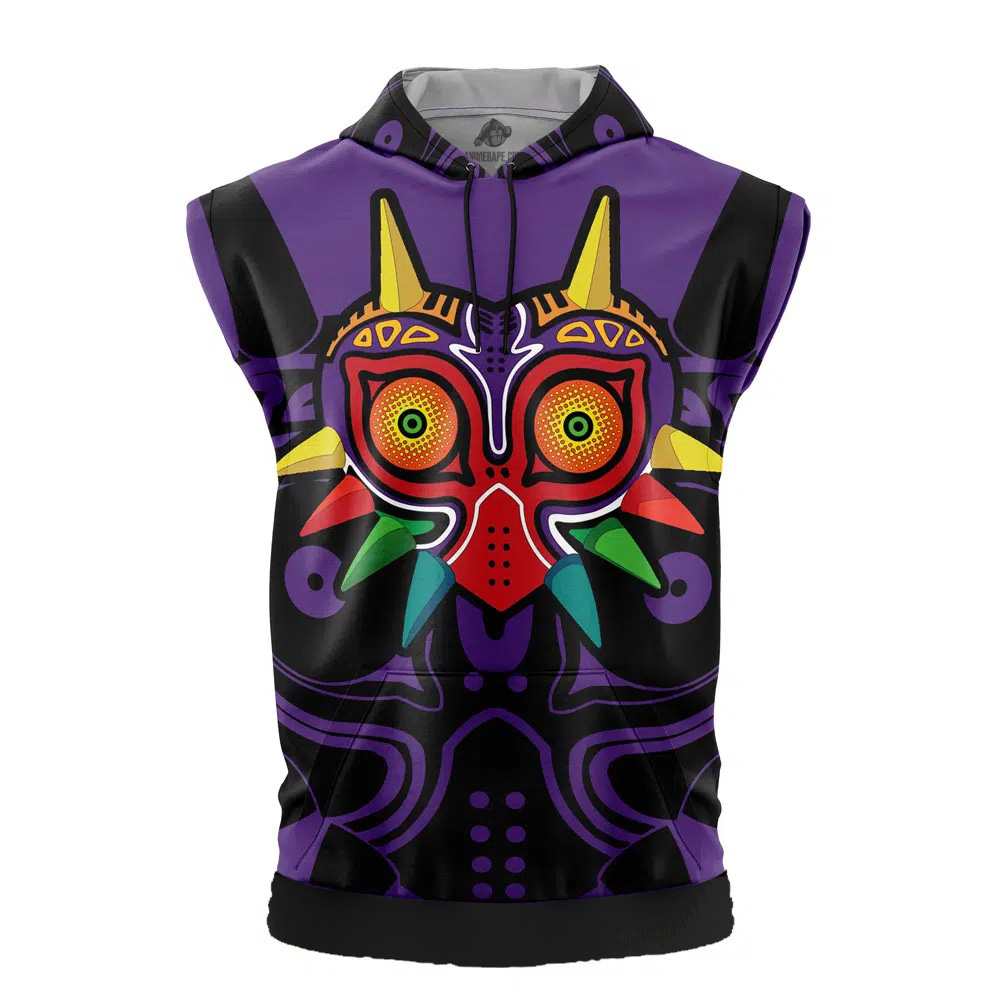 Majora's Mask The Legend of Zelda Cut Off Sleeveless Workout Hoodie