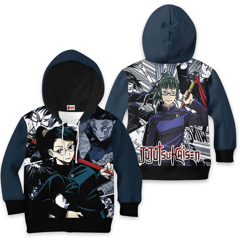 Kids Hoodie Maki Zenin Anime Jujutsu Kaisen