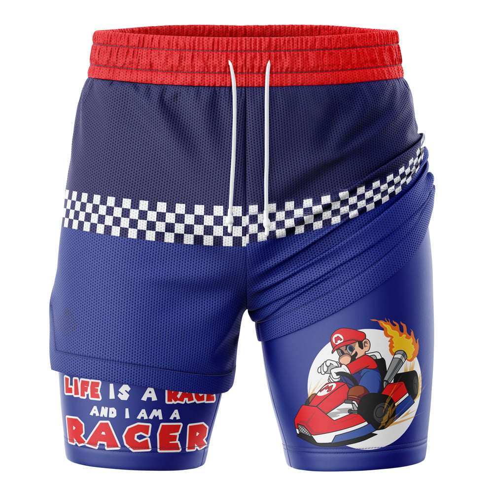 Mario Kart Racer Super Mario Bros Compression Workout Training Shorts Mario Kart Racer Super Mario Bros Compression Workout Training Shorts