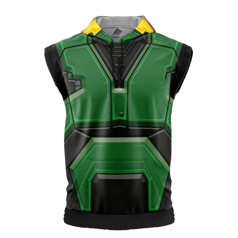 Master Chief MJOLNIR Power Armor Halo Cut Off Sleeveless Workout Hoodie