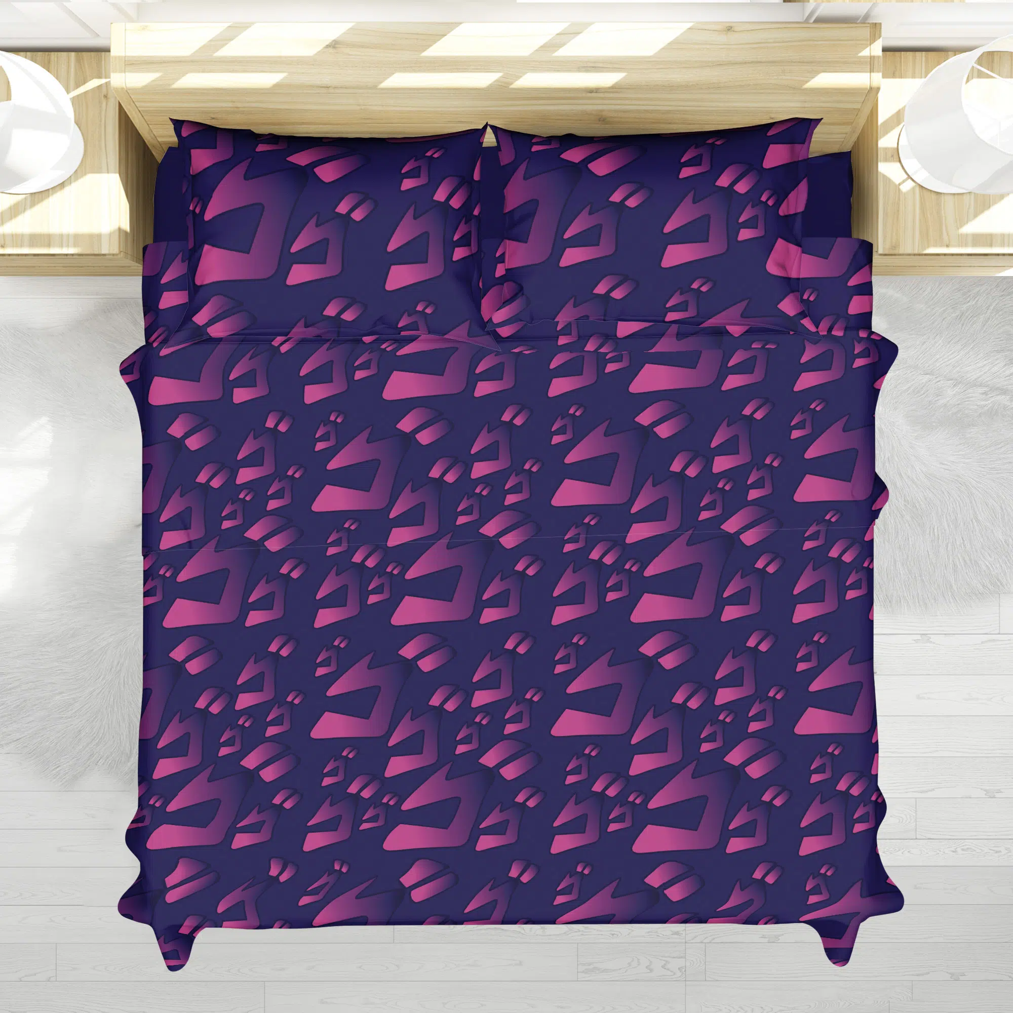 Menacing Aura Jojo's Bizarre Adventure Bedding Set