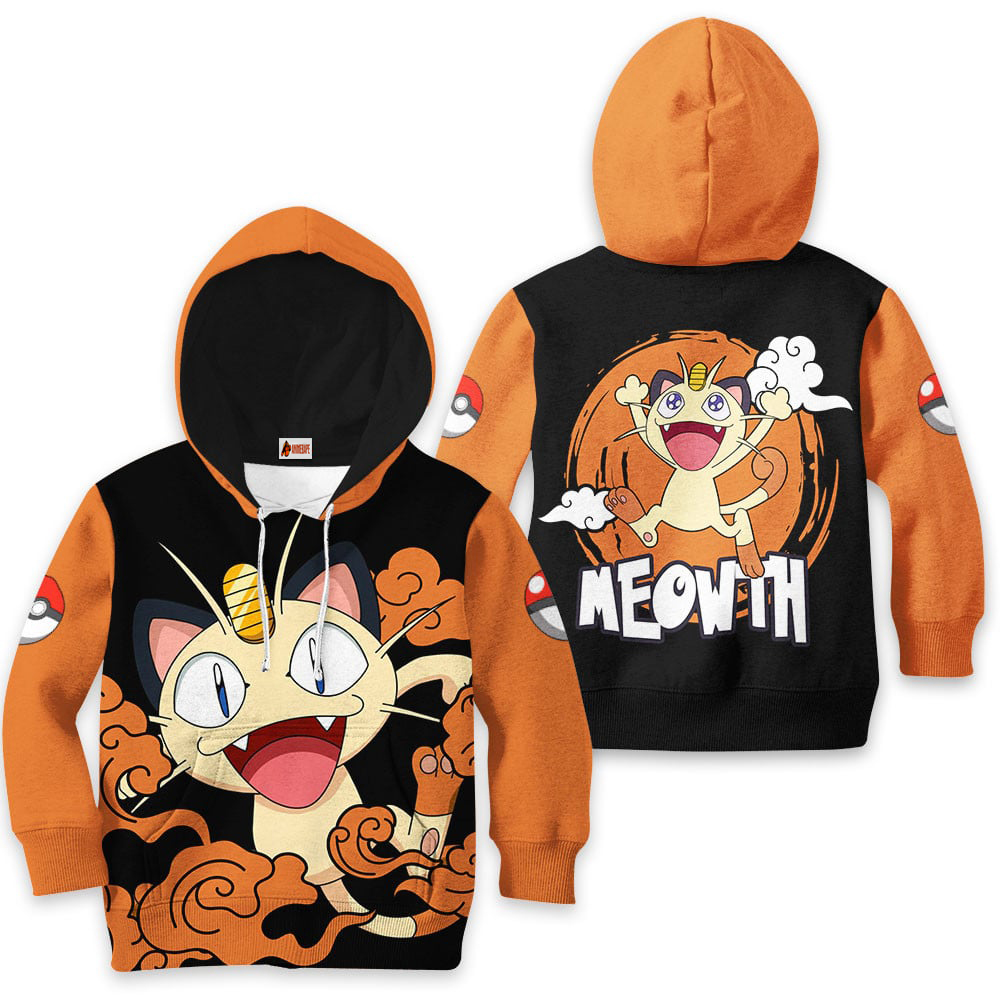 Kids Hoodie Meowth Pokemon