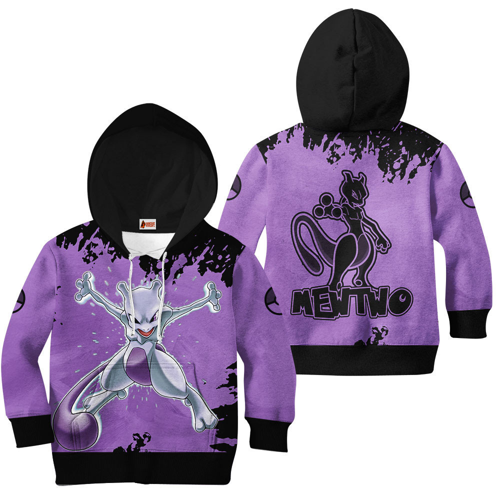 Kids Hoodie Mewtwo Anime Pokemon