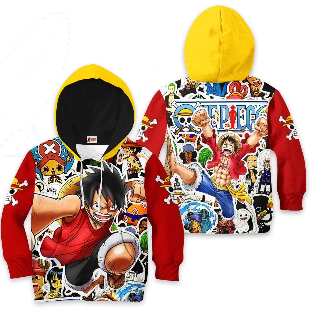 Kids Hoodie Monkey D Luffy One Piece