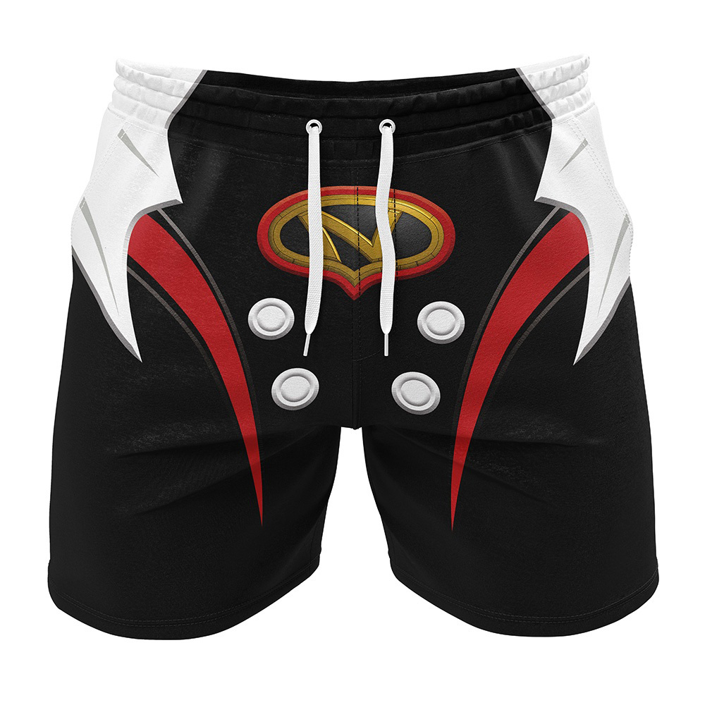 Red Psycho Ranger Power Rangers Gym Shorts - AnimeBape