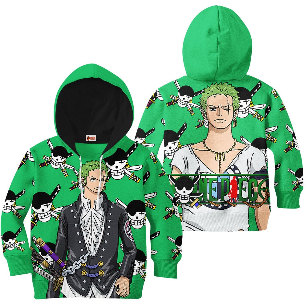 Kids Hoodie Red Zoro Movies Red One Piece