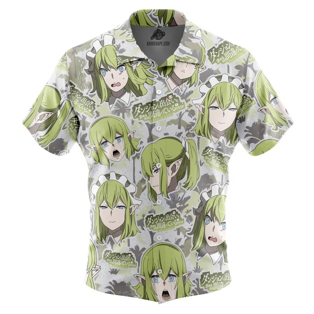 Ryuu Lion DanMachi Button Up Hawaiian Shirt